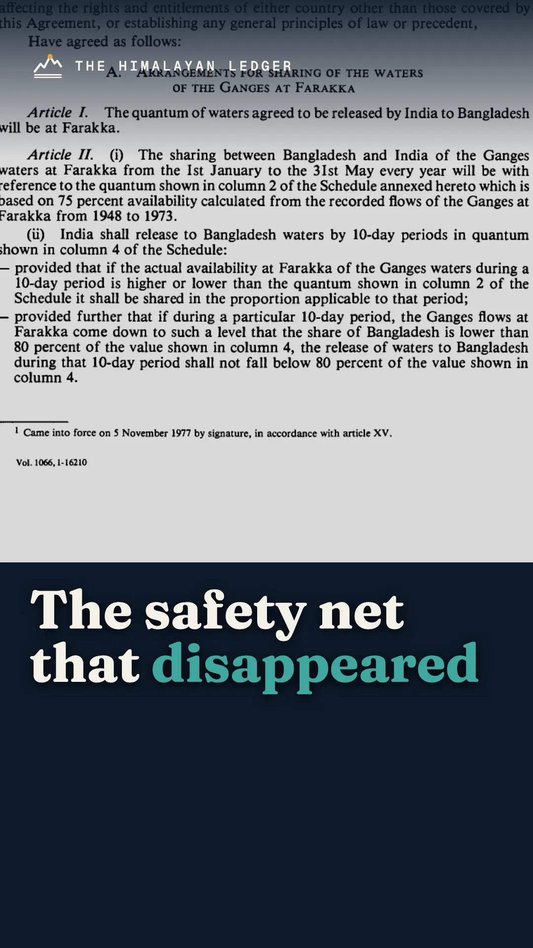 Short: In 1977 Bangladesh had a safety net on the Ganges. Then it disappeared.