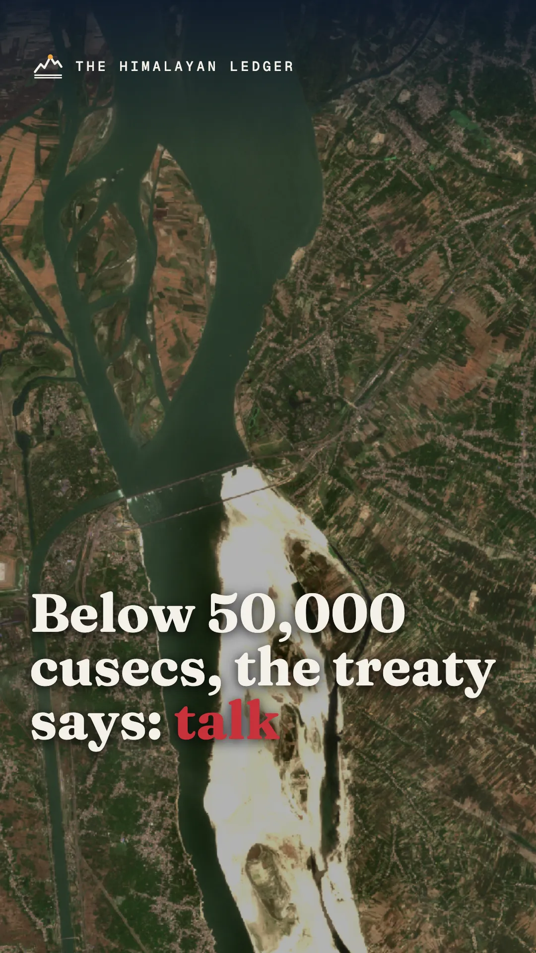 Short: If the Ganges drops below 50,000 cusecs, the treaty's answer is: talk