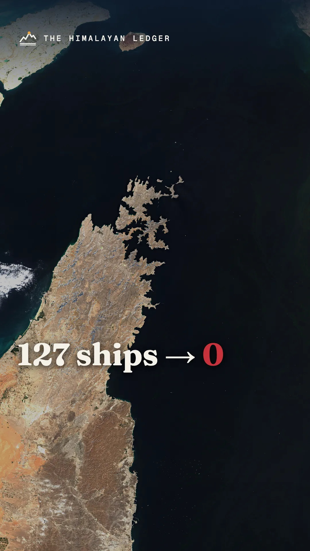 Short: 127 ships crossed the Strait of Hormuz on 22 February. On 4 March: zero.