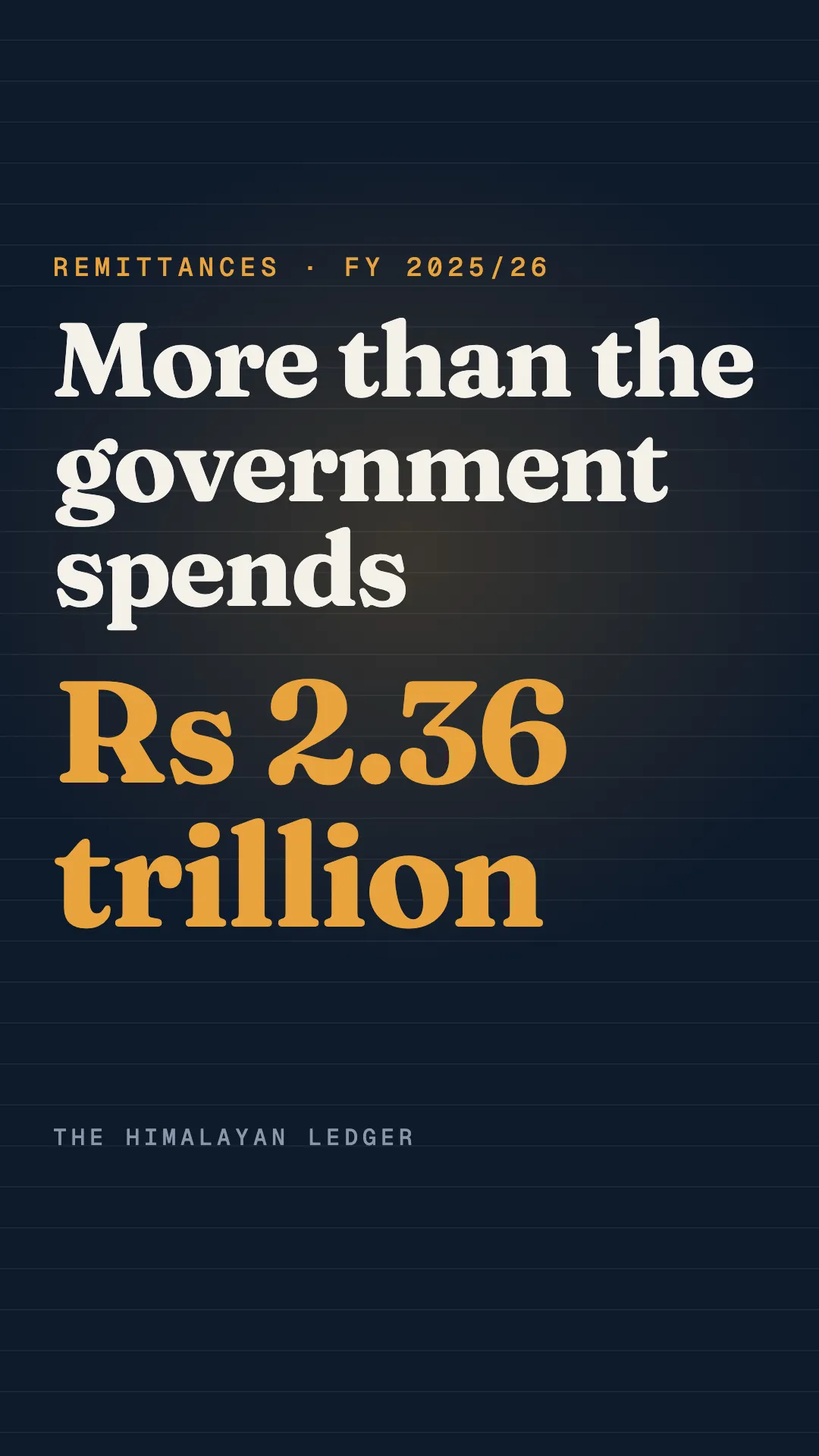 Short: Nepal's workers abroad sent home more than the government spent
